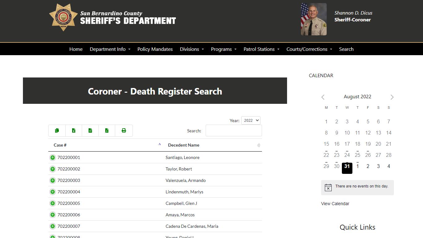Death Register Search – San Bernardino County Sheriff's Department