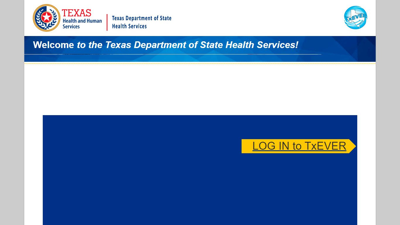 Welcome to the Texas Electronic Vital Events Registration - 208